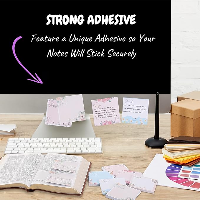 Mr. Pen- Floral Sticky Notes, 3'x3', 12 Pads, Aesthetic Colorful Sticky Notes in Bulk-DeskLoop Office