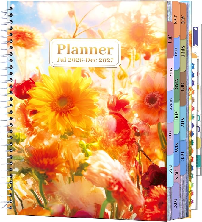 CAGIE Planner 2026-2027 18 Month July 2026-Dec 2027 Hourly Daily Calendar by CAGIE