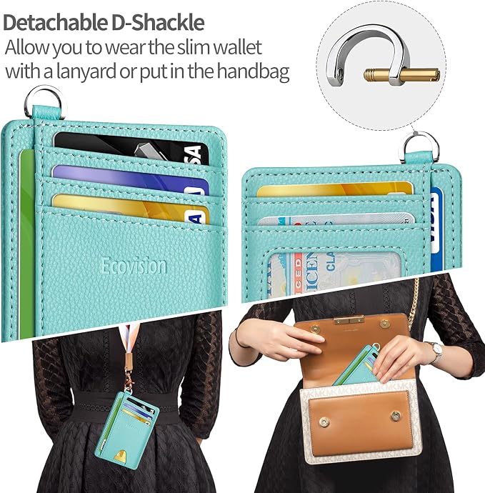 Slim Minimalist Front Pocket Wallet, RFID Blocking Credit Card Holder Wallet - Image 3