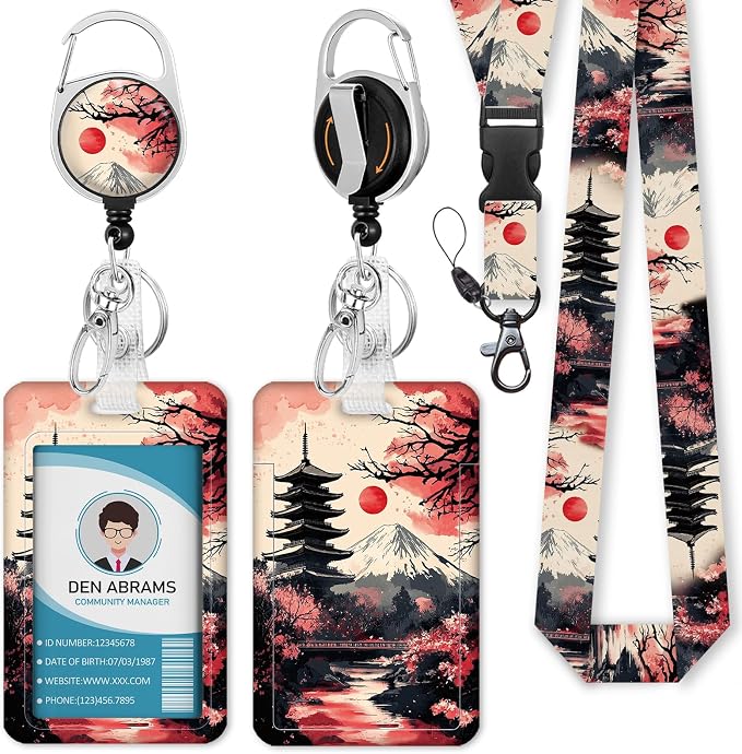 Piefly Lanyards for Id Badges, Badge Holder by Piefly