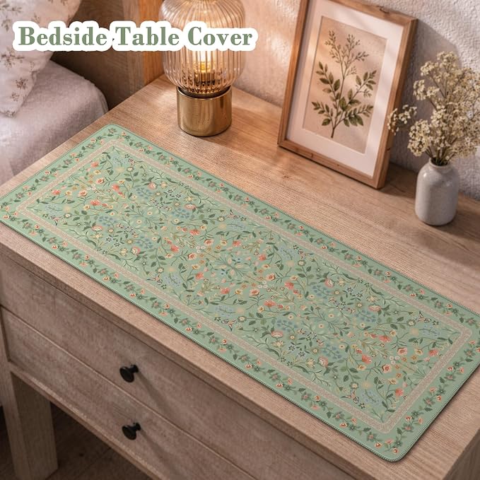 iCasso Aesthetic Floral Desk Mat, L Mouse Pads, Anti-Slip Mousepad - Image 7