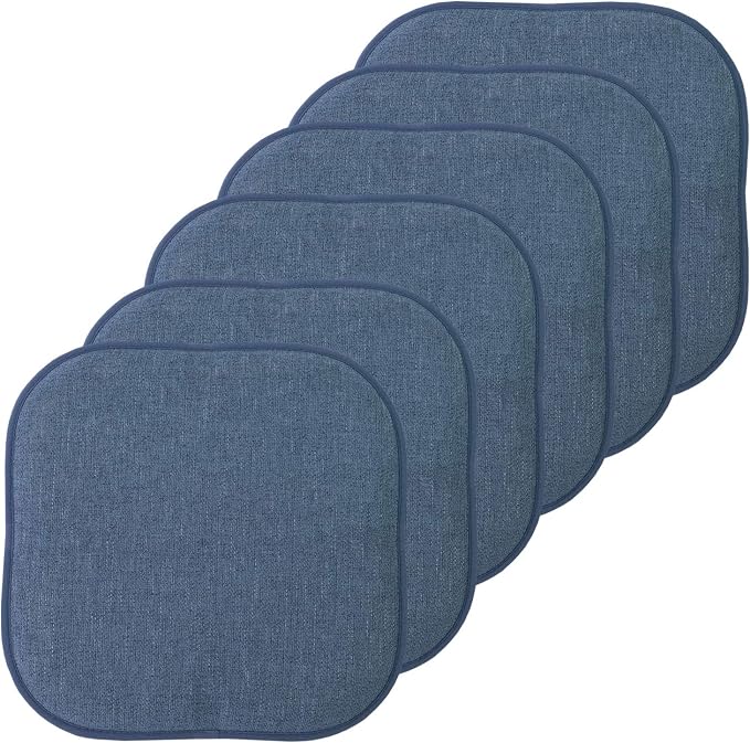Sweet Home Collection Chair Cushion Memory Foam Pads Honeycomb Pattern Slip Non by SweetHomeCollection