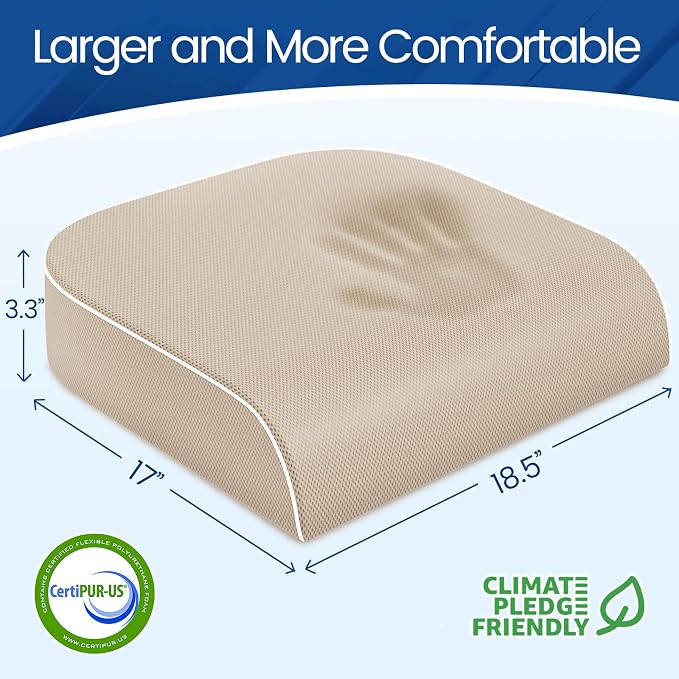 SweetSlubr Seat Cushion for Tailbone Pain Relief, Office Chair Cushion - Image 2