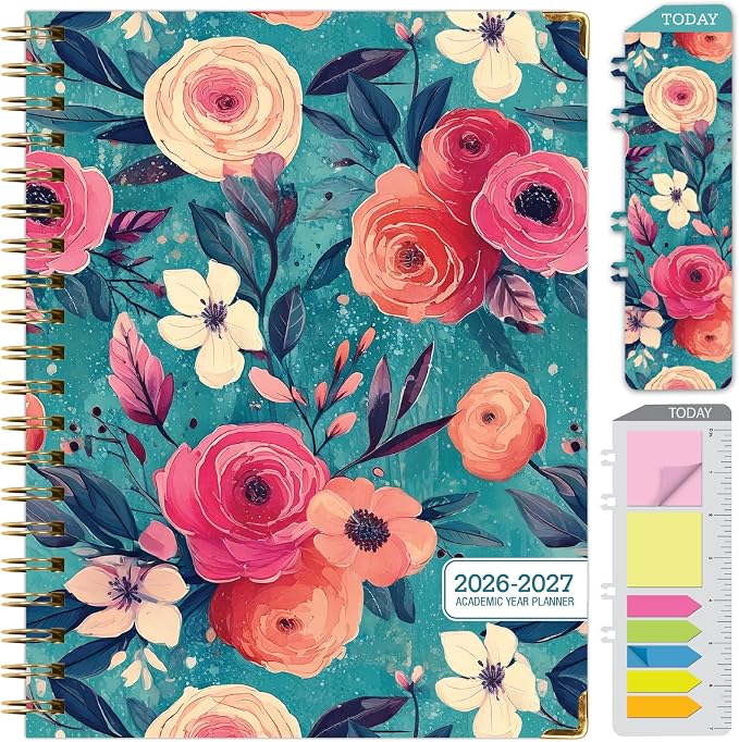 HARDCOVER Academic Year 2026-2027 Planner: 14 Months 8.5"x 11" Daily Weekly by ExcelloGlobalProducts