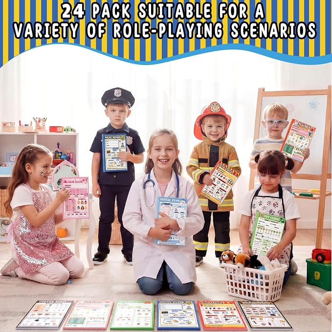 Eaasty Kids Pretend Play Notepads 4 x 6 Inch Pads - Image 6