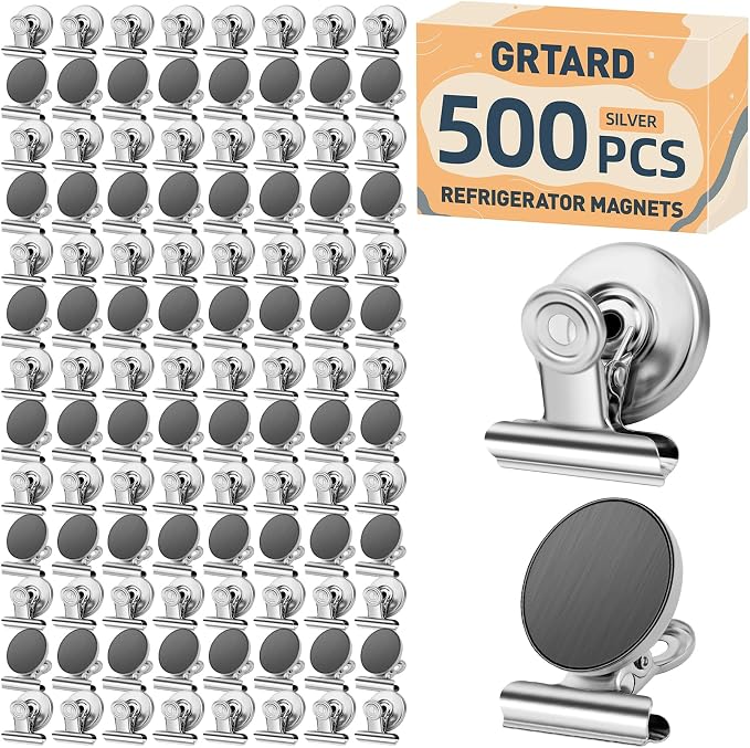 Grtard 500pack Magnetic Clips Heavy Duty, Magnet Clips by Grtard