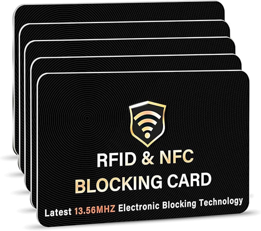 SaiTech IT 5 Pack RFID Blocking Card, One Card Protects Entire Wallet Purse by SaiTechIT
