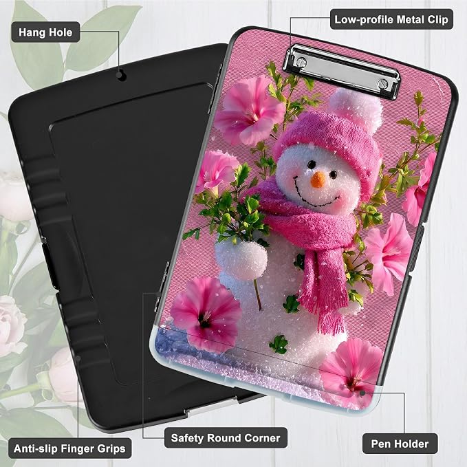 A4 Clipboard with Storage Pen Holder, Clipboards Organizer Nursing Clipboard - Image 5