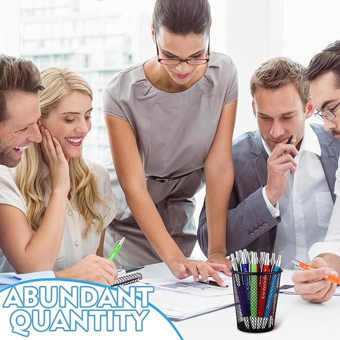 Yeaqee 100 Pcs Inspirational Pens Employee Appreciation Back to School Gifts Motivational Thank You Metal Greeting Quote Ballpoint Pen for Coworker Teacher(Multicolored,Member)-DeskLoop Office