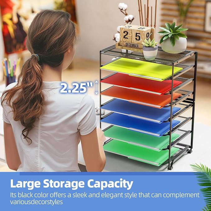 Simple Trending 2 Pack 8 Tier Letter Tray Paper - Image 6