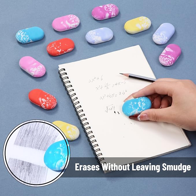Mr. Pen- Marble Pencil Erasers, 12 Pack, Art Sketching, Clean Smudge-Free - Image 5
