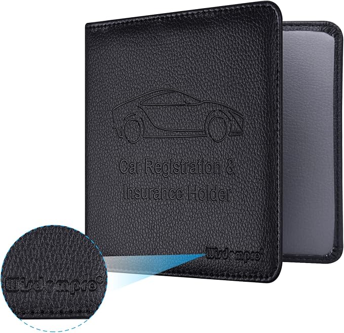 Wisdompro Car Registration and Insurance Card Holder 2 Pack PU Leather Vehicle - Image 5