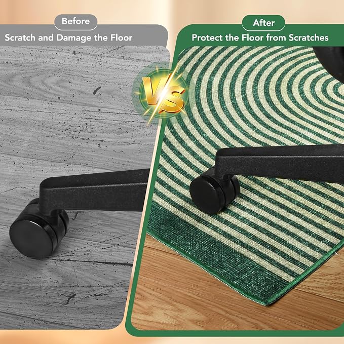 Office Chair Mat for Hardwood Floor&Tile Floor, Under Desk Rug for Rolling - Image 4