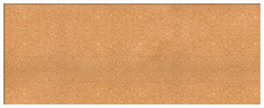 Amanti Art Natural Cork Board for Wall, 25x61 Vision Board with White Frame, Oversize Corkboard Office Decor for Home Organization, Modern Corkboard Pinboard to Display Items for Home Organization in-DeskLoop Office