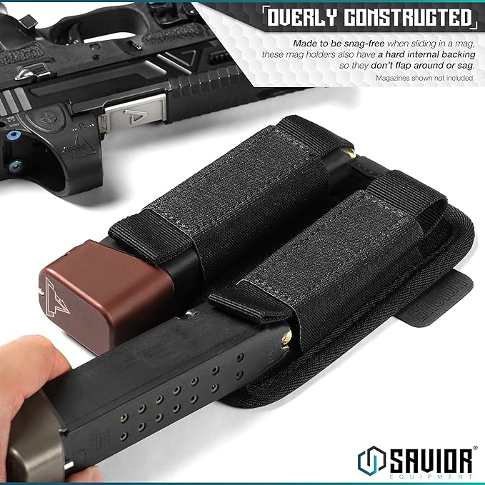 Savior Equipment Tactical Pistol Mag Pouch 9mm .40 45acp Open-Top Single & - Image 4