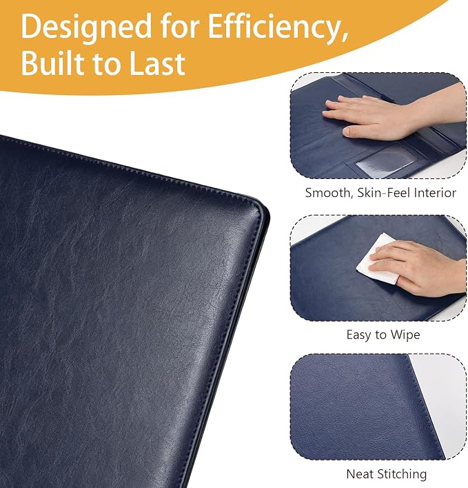 Padfolio Portfolio Binder, Faux Leather Folder, Resume Interview Legal Document - Image 5