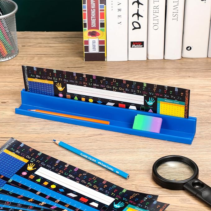 PerKoop 30 Pcs Classroom Desk Name Plates Holder Set Index Cards Storage - Image 3