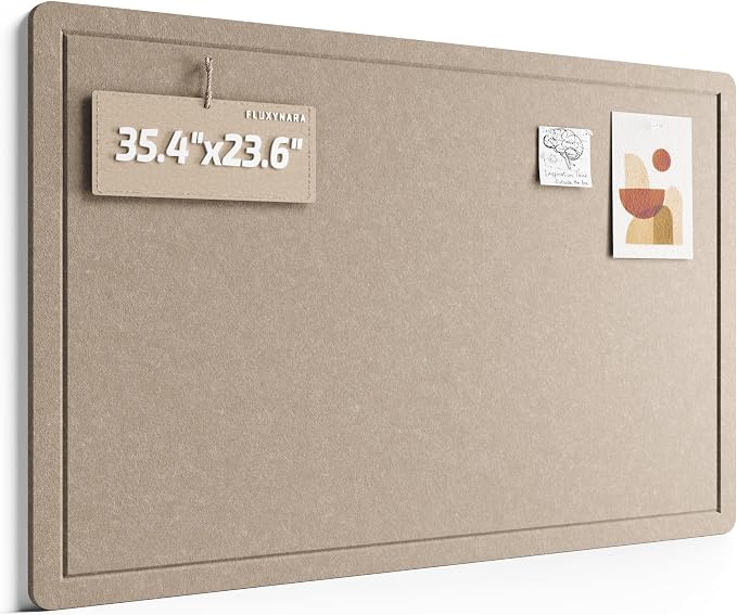 Fluxynara Bulletin Board, 35.4" x 23.6" Cork Board Alternative by FLUXYNARA