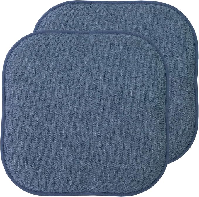 Sweet Home Collection Chair Cushion Memory Foam Pads Honeycomb Pattern Slip Non by SweetHomeCollection