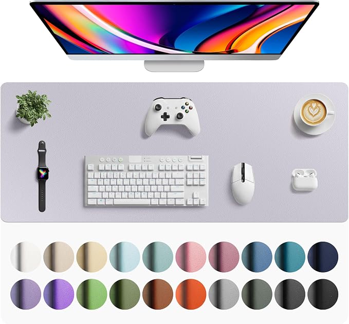 Aothia Faux Leather Desk Mat by AothiaSimpleNaturalUnique