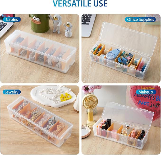 Fzooua 2 Pack Cable Organizer Storage Box - Image 6