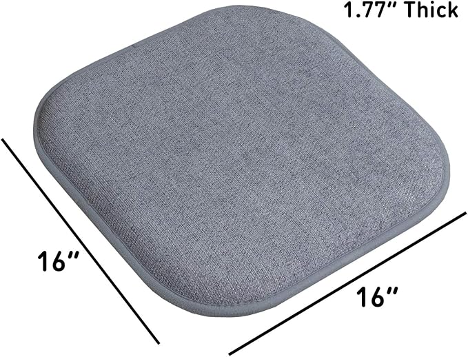 Sweet Home Collection Chair Cushion Memory Foam Pads Honeycomb Pattern Slip Non - Image 4