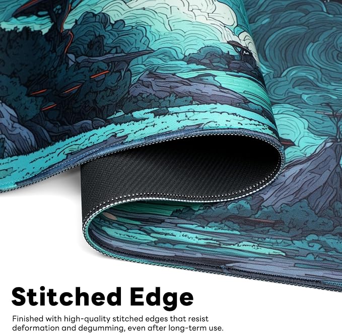 Desk Mat, Big Desk Pad, 31.5x11.8 Inches Extended Big Gaming Mouse Pad - Image 4