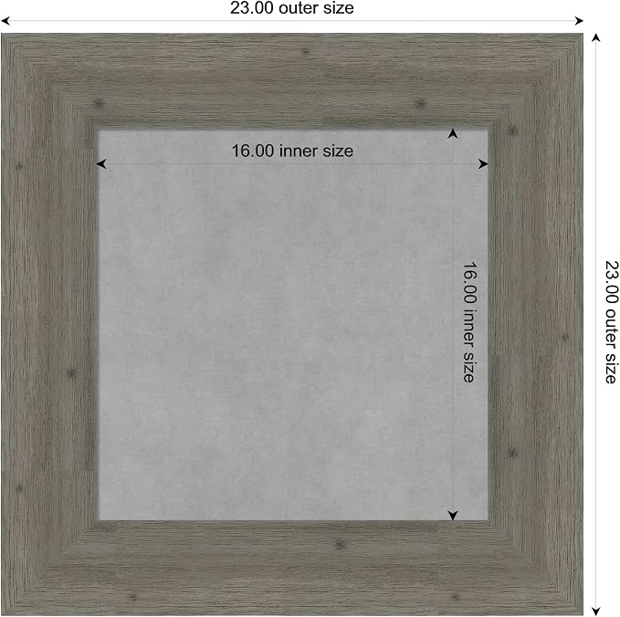 Amanti Art Grey Framed Magnetic Board 23x23 Small Vision Board - Image 4