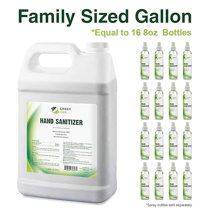 Green Oak Hand Sanitizer Hand Sanitizer Spray Refill (1 Gallon)-DeskLoop Office