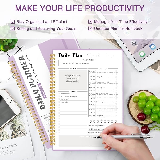 Daily Planner Undated, To-Do List Notebook - Image 2