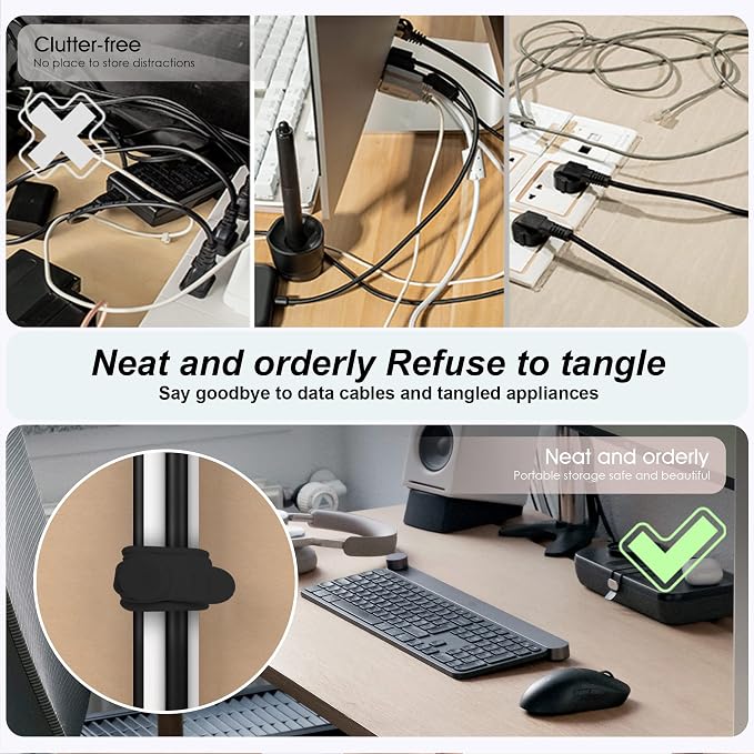 Silicone Cable Ties Cord Organizer - Image 3