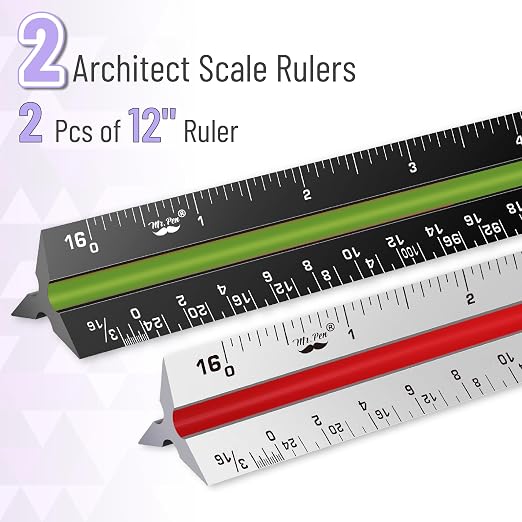Mr. Pen- Architectural Scale Ruler, 12 Inch, Scale Ruler - Image 2