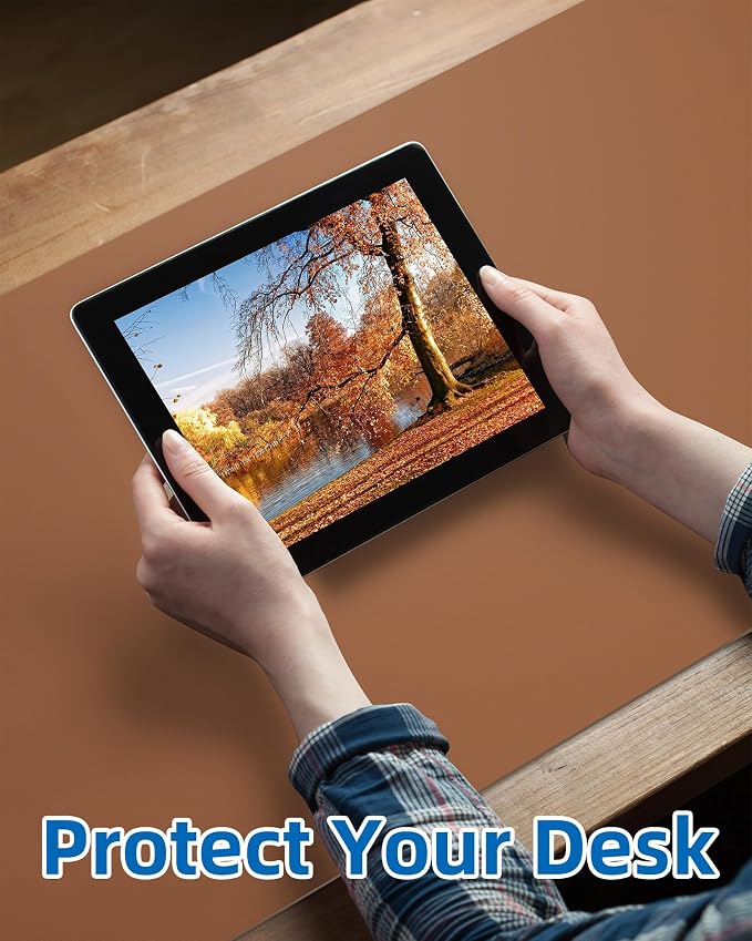 Non-Slip Desk Pad, Mouse Pad, Waterproof PU Leather Desk Protector, Ultra Thin - Image 4