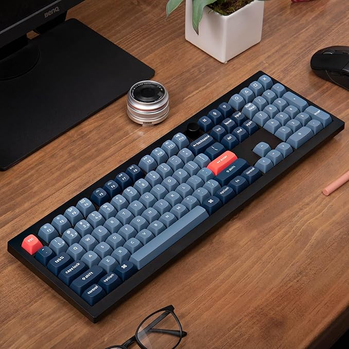 Keychron V6 Max Wireless Custom Mechanical Keyboard, 2.4 GHz Bluetooth QMK Full-Size Layout RGB with Hot-swappable Gateron Red Switch Compatible with Mac Windows Linux-DeskLoop Office