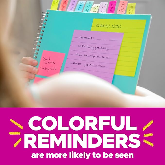 Post-it Pop-up Notes, 12 Sticky Note Pads, 3 x 3 in., School Supplies, Office - Image 6