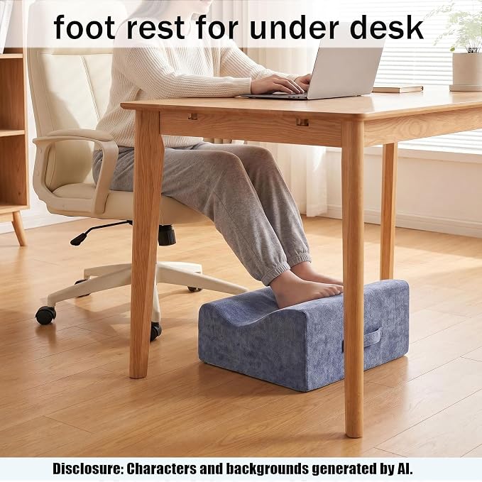 Foot Rest for Under Desk at Work, At Work Soft Ergonomic Footrest, Support Foot - Image 3