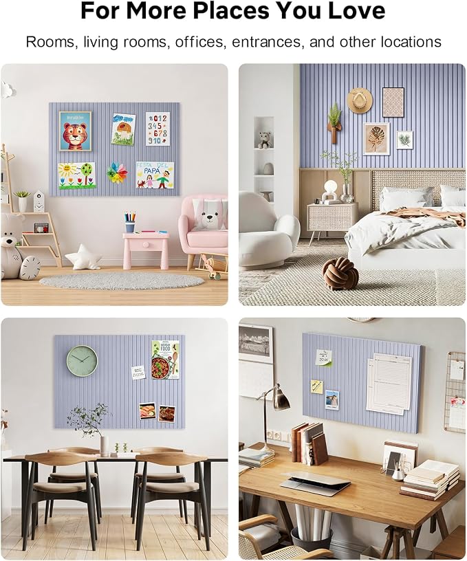 48" x 36" Large Cork Bulletin Board Tiles, Peel and Stick Felt Wall Panels - Image 7