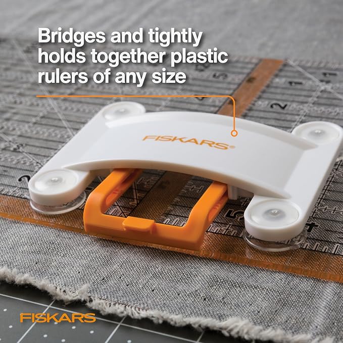 Fiskars 3-Piece Ruler & Connector Set, 6.5"x6.5" and 6.5"x24.5" Rulers - Image 4