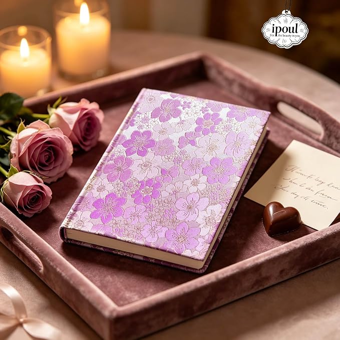 Purple Notebook, Floral Journal, Journal - Image 4