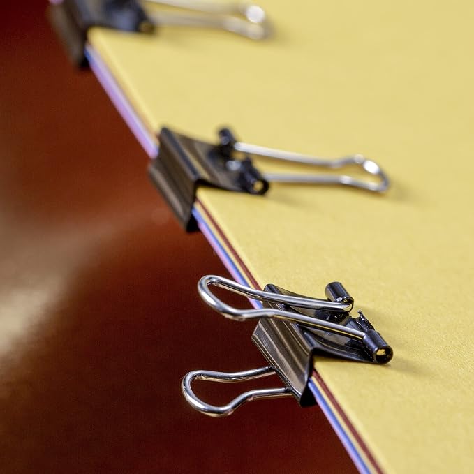 Officemate Mini Binder Clips, Heavy-Duty Metal Handles, School & Home - Image 7