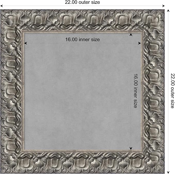 Amanti Art Silver Framed Magnetic Board 22x22 Small Vision Board - Image 3