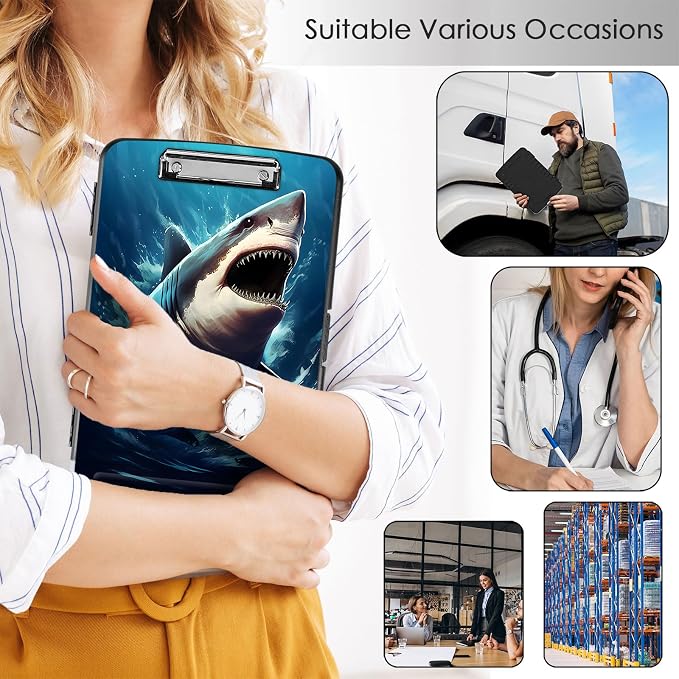 Clipboard with Storage, Office Supplies Nursing Clipboards Folder with Pen - Image 4