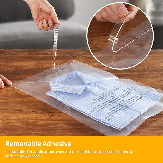 iMailer - 100 Count - 8" x 10" Clear Plastic Poly Bags - Image 3