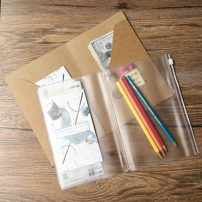 Wanderings Clear Zipper Case and Kraft Card Holder - Image 6