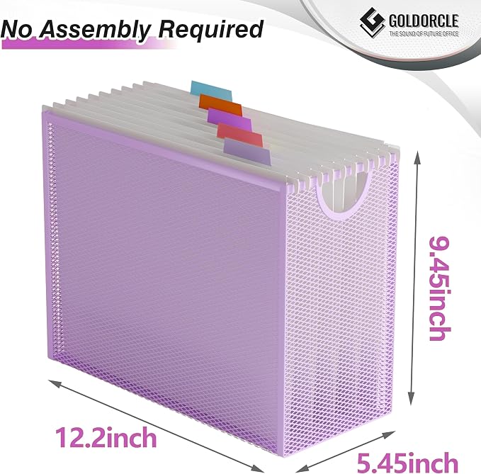 Hanging File Organizer, Letter-Size File Holder Filing Box - Image 2