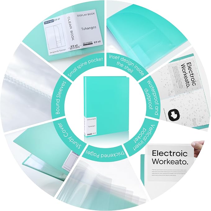 Tuhangcc Binder with Plastic Sleeves 30-Pocket with Clear Sheet Protectors - Image 6