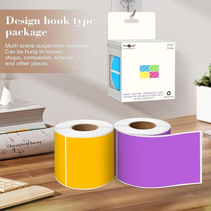 PARLAIM 5 x 3 inch Colored Inventory Stickers - Image 4