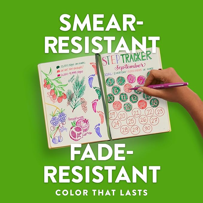 Paper Mate Felt Tip Pens, Flair Marker Pens, Medium Point, Assorted, 24 Count - Home, Office, Back to School, Teacher Supplies-DeskLoop Office