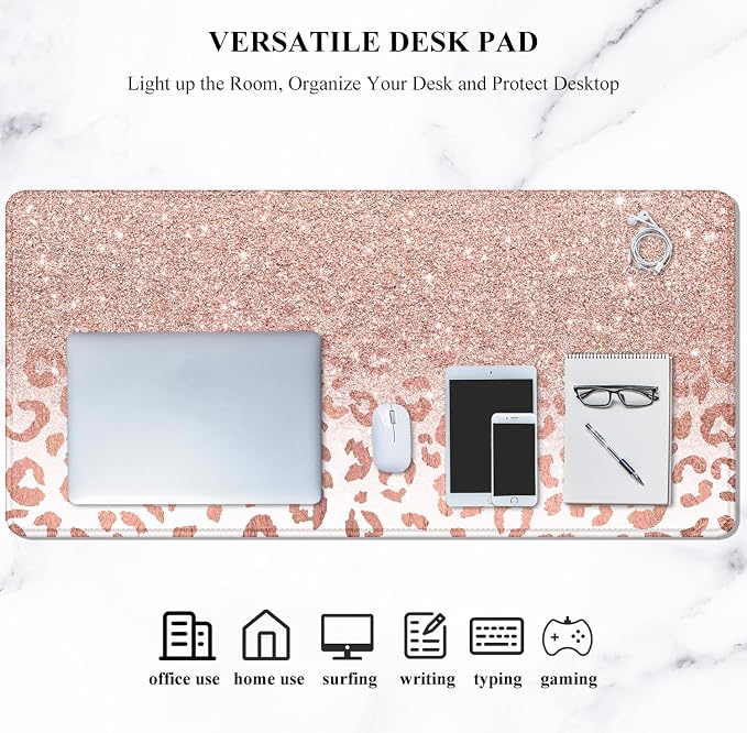 Auhoahsil Large Mouse Pad, XXL Desk Pad, Extened 35" x 15", Non-Slip Rubber Base - Image 7
