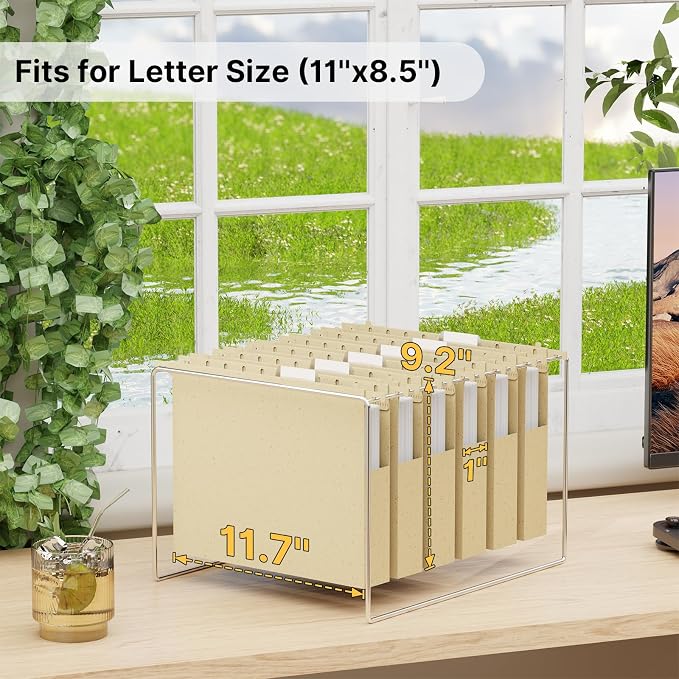 XINGIA Hanging File Folders Letter Size, Heavy Duty 1" Expanding Hanging File - Image 2